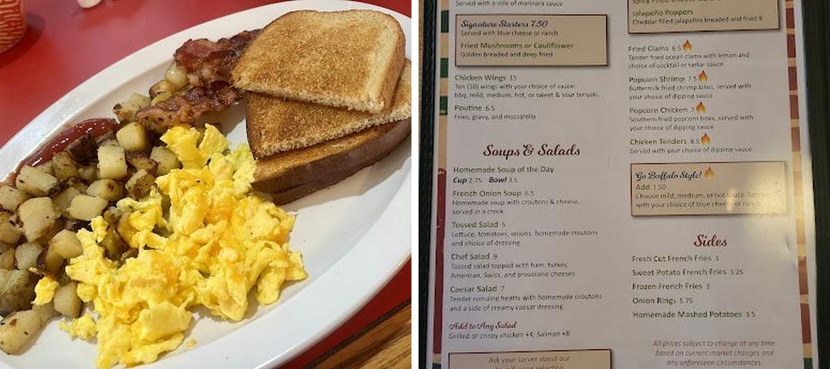 Main Street Restaurant Menu