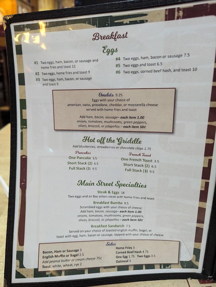 Main Street Restaurant Menu image 4